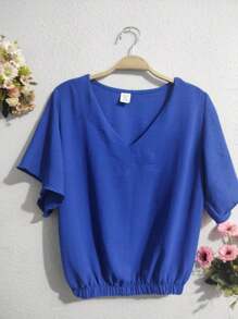 Women Tops - Teal Blue - View 2