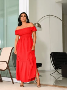 Women Dresses - Đỏ - Xem 3