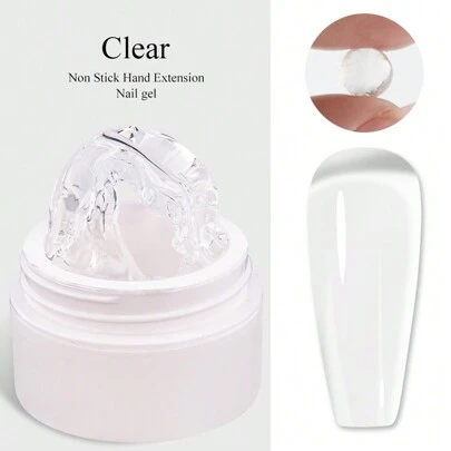 LIMEGIRL Nail Gel Kit - Clear Hard Gel, Suitable For Manicure, Solid Gel, Sculpture Gel, Non-Sticky, Nail Extension, Clear, Pink, White, Carving Nails, Salon Home Use