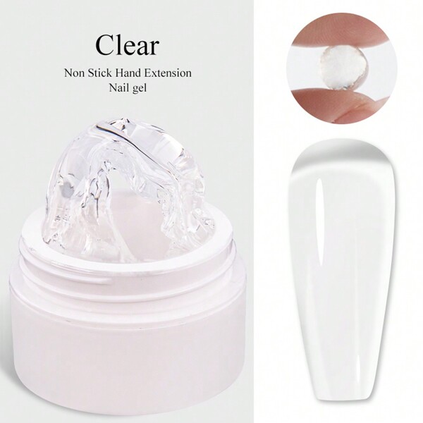 LIMEGIRL Kit De Gel Para Uñas Constructoras unicolor - Gel Duro De Colores Claros Para Uñas, Gel Constructor unicolor, Gel De Escultura, Gel Modelo No Pegajoso, Extensión De Uñas, Color Rosa Claro Y Blanco Claro, Arte De Tallado De Uñas Para Salón O Hogar