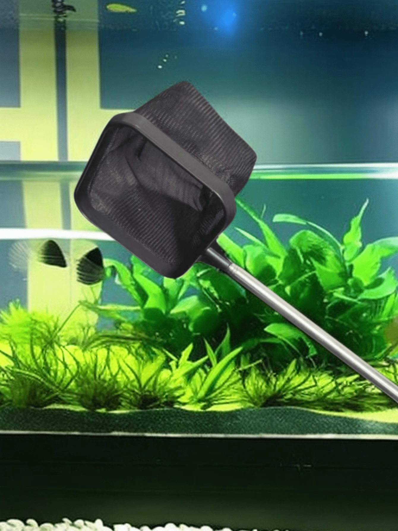 2 Pieces Telescopic Fishing Floor Net With Telescopic Rod Handle