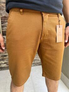 Men Shorts - 卡其色 - 查看 4