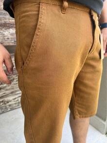 Men Shorts - 卡其色 - 查看 3