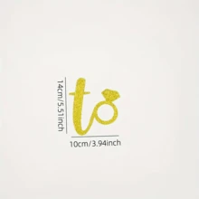 1 Bộ Lễ cưới Lễ ăn mừng Buổi tiệc Bối cảnh Đồ trang trí Bộ - Vàng - Xem 2