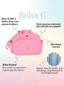 Maternity Bag Kit With Changing Mat Baby Boy Girl Unisex 3 Pieces - Baby Pink - View 4