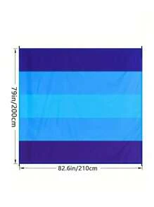 1 件装防水沙滩垫，超大防水沙滩毯，可折叠防水口袋沙滩毯，便携轻巧野餐沙滩垫，速干户外野餐垫，防水防沙沙滩毯，防沙便携户外毯，是野餐、旅行、露营和徒步的理想之选，让您轻松享受沙滩乐趣，尺寸：78.74x82.68 英寸 - 彩色 - 查看 4