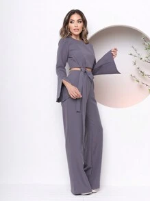 Women Two-Piece Outfits - Màu xám đen - Xem 3