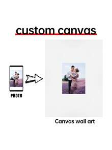 1Pc Wedding Guest Custom Photo Canvas, Personalized Wedding Sign Canvas Guestbook, No Frame - Multicolor - View 8