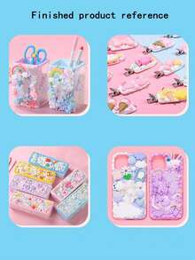 6入組,15ml合成樹脂材質奶油黏土,共有24種顏色,適用於diy髮夾,手機殼,筆筒,文具盒,梳子,禮品等,是日常手工藝品的理想選擇 - 彩色 - 查看 3