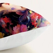 1入組45*45cm桃皮材質母子擁抱印花枕套,適用於營造母親節氛圍,日常室內裝飾,表達愛意,適用於臥室、床、客廳、花園、沙發和椅子 - 彩色 - 查看 5