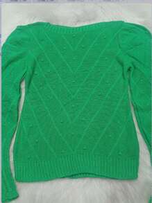 Women Knit Tops - 薄荷綠 - 查看 2