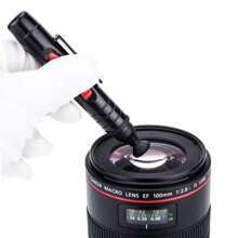 1 set D'outils De Nettoyage De Lentilles D'appareil Photo Reflex Numérique Trois-en-un Pour Clavier D'ordinateur Avec Un Stylo À Lentille Soufflée Par Air Et Un Étui De Tigre