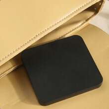 1pc Small Portable Handheld Folding Makeup Mirror For Women, Double-Sided Mirror For Dorm Room, School, Travel, Home Use Best Gifts Birthday Graduation Home Decor Back To School Room Decor School Supplies - Black - View 2