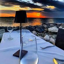 可充電無線檯燈,配有 Usb 充電線,錐形採用現代噴漆技術,可調整顏色和亮度,兩種高度,適用於飯店、家庭、戶外、餐廳 - 白色 - 查看 6