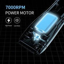 Máy tỉa lông vùng bẹn & cơ thể, đầu tỉa thân thiện với da & lưỡi dao bằng lá, máy chải lông ướt khô chống thấm nước, máy cạo lông bóng có thể sạc lại cho nam - màu đen - Xem 8