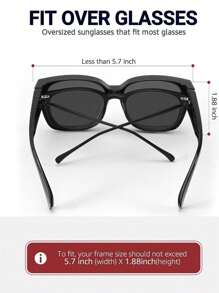 Kính râm phân cực kẹp cho nữ, kính râm cỡ lớn thiết kế thời trang với khả năng chống tia UV400, kính râm phong cách Bohemian, kính râm đi biển, phụ kiện đi biển cho nữ, kính râm thời trang, thanh lịch và đa năng, phù hợp cho các chuyến đi chơi gia đình, du lịch, kỳ nghỉ hè ở bãi biển, các hoạt động ngoài trời. - Nhiều màu - Xem 5