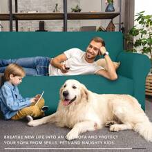 YSTYLE Sofa Cover 1/2/3/4 Seats With Armrests, Stretch Couch Cover, Heavyweight Winter Slipcover, Non-Slip Sofa Cover Washable - Dark Green - View 4