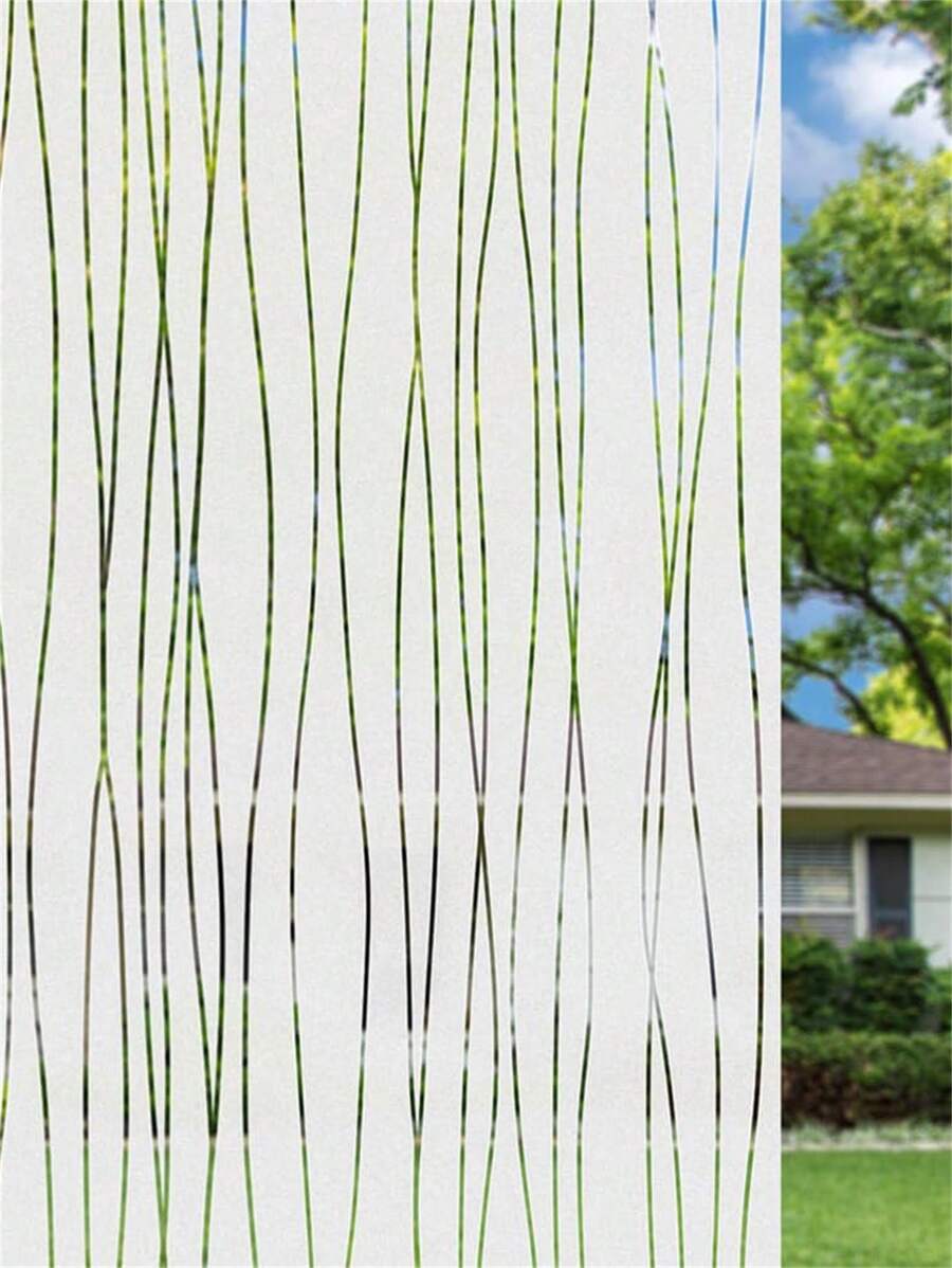 1捲窗戶隱私和光保護貼紙,霧面外觀靜電吸附在家裡或辦公室使用