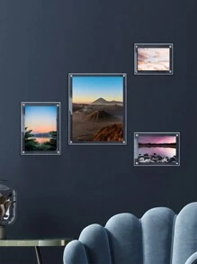 Transparent Acrylic Picture Frame For Wall Decoration, 1pc Or 4pcs Optional - Clear - View 3