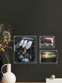 Transparent Acrylic Picture Frame For Wall Decoration, 1pc Or 4pcs Optional - Clear - View 8