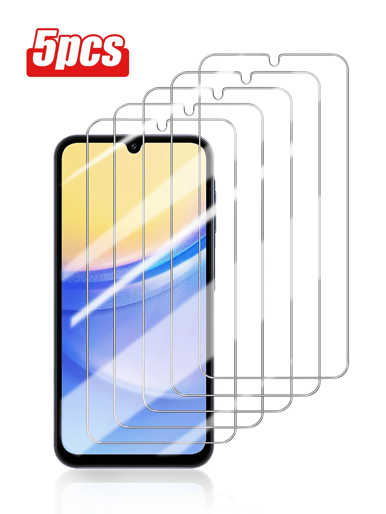 5pcs High Definition Screen Tempered Glass Protector Film For Galaxy
