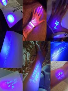 1 pix cu cerneală invizibilă, iluminator invizibil, jucărie magică, pentru joc de detectivi, joc de spionaj, petrecere de vacanță, adunare (culori aleatorii vechi și noi)