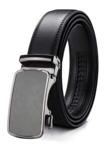 CHAOREN CR 男士工作皮革輪盤皮帶-可自定義尺寸，輕鬆時尚 - 黑色 - 查看 2