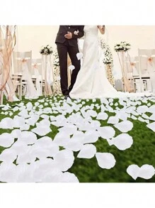 2000pcs White Artificial Rose Petals, Fake Silk Flower Petals For Weddings, Romantic Decoration For Special Night, Proposal, Engagement, Celebrations, Parties., Back To School Valentine Day