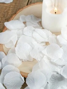 2000pcs White Artificial Rose Petals, Fake Silk Flower Petals For Weddings, Romantic Decoration For Special Night, Proposal, Engagement, Celebrations, Parties., Back To School Valentine Day