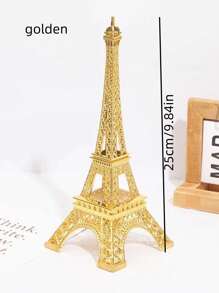 1 bức tượng trang trí tháp Eiffel màu hồng với vật liệu kim loại tông vàng cho bữa tiệc theo chủ đề tháp Eiffel ở Paris làm quà tặng tốt nhất - Hồng - Xem 9