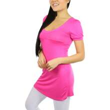 ToBeInStyle Women's Long Tunic Tops - 蓋袖 - 紫紅色 - 查看 4