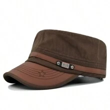 1pc Men's Camouflage Leather Visor Flat Hat With Curved Brim, Suitable For Daily Wear And Outdoor Activities - Multicolor - View 11