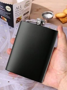 1pc 6oz/8oz Stainless Steel Hip Flask, Square Flask - Perfect Gift For Family, Friends, And Christmas - Durable And Easy To Clean