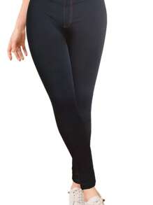 Set 2 Mallones Mujer tipo Mezclilla Stretch Leggins Mayon Mallas - Negro - Ver 8