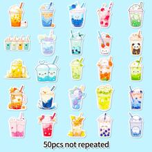 50 miếng dán chống thấm nước hình trà sữa Boba hoạt hình, miếng dán tự dính bằng nhựa vinyl hoàn hảo cho vali, bình nước, ốp điện thoại, máy tính xách tay, ván trượt, hành lý, mũ bảo hiểm và nhiều thứ khác.[Chứng nhận trẻ em] - Màu be - Xem 3