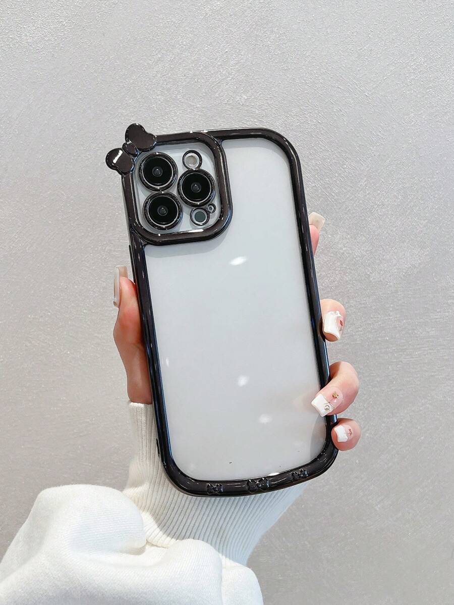 Ốp lưng bảo vệ điện thoại hình nơ góc tròn tương thích với Apple - màu đen - Xem 1