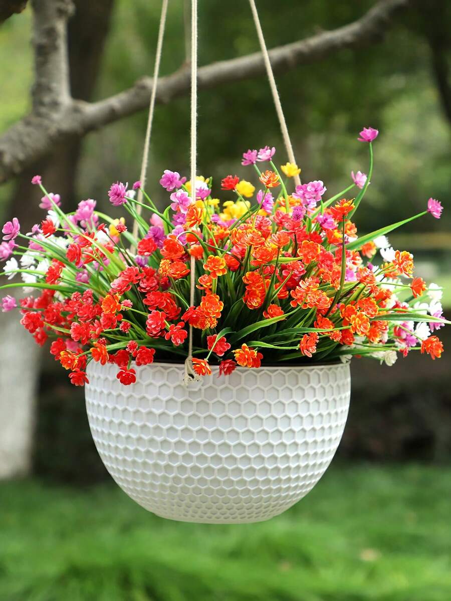 14pcs Artificial Flowers, Anti UV Plastic Simulation Flowers Floral ...
