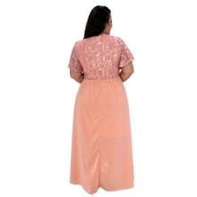 Holy Lia Women Plus Prom Dresses - Rusty Rose - View 2