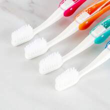 1pc Foldable Soft Bristles Portable Travel Toothbrush - Pink - View 7