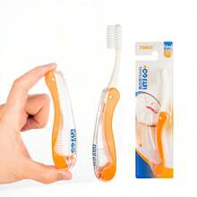 1pc Foldable Soft Bristles Portable Travel Toothbrush - Pink - View 5