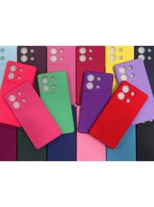 Capa Capinha Xiaomi Redmi Note 13 4G Silicone Aveludado Protetor Colorido - Azul bebê - Visão 2