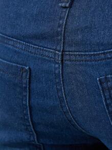 Vaqueros pitillo deshilachados azules rasgados para hombre con bolsillos - Azul - Ver 6