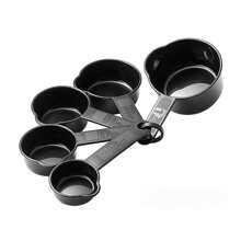 5 cái Dụng cụ làm bánh Bộ Bao gồm Ly đo lường , Thìa Đo lường , Bàn chải Dầu Với khắc độ Đánh dấu , Đồ dùng nhà bếp Bộ dụng cụ - màu đen - Xem 1