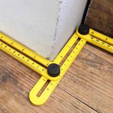 Multifunctional Measuring ABS Plastic Movable Four-Fold Ruler Multi-Angle Ruler Four-Sided Ruler Square Ruler 4-Fold Ruler Folding Ruler - Yellow - View 2