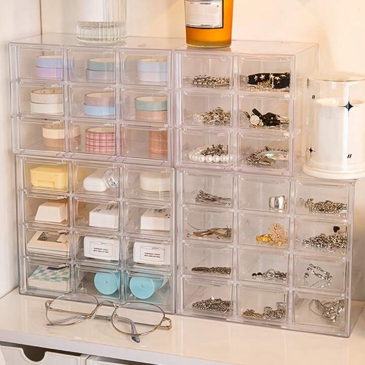 1 PC Dust-Proof, Wall-Mounted Multi-Compartment Storage Box For 