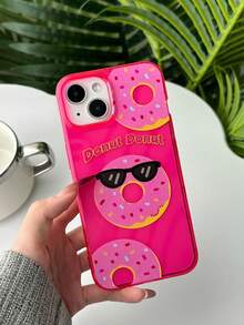 1入組太陽眼鏡粉色甜甜圈設計半透明tpu氣囊手機殼,防震並兼容iphone 15promax/11/12/13/14/13mini/15plus/14promax/13promax/12promax/xr/xs Max - 彩色 - 查看 5