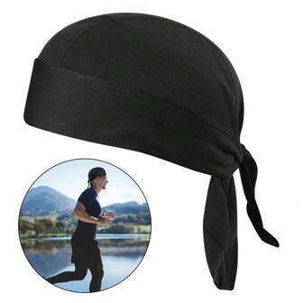 1 pieza Diadema/pañuelo deportivo de secado rápido negro para exteriores, para mujeres y hombres, ideal para correr, montar, campamento, senderismo y ciclismo