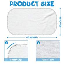 1pc Baby Polka Dot Print Bamboo Leakproof Changing Pad For Daily Life - White - View 2