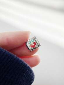 1 chiếc Vòng tay cặp đôi thời trang hàng đầu dành cho ngày lễ tình nhân năm 2025 Bướm & Gấu DIY dạng mô-đun bôi trơn, Phụ kiện làm đồ trang sức bằng thép không gỉ, Thích hợp làm quà tặng ngày lễ, tiệc tùng, phụ kiện trang phục hàng ngày - Bạc - Xem 60