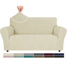 YSTYLE Sofa Cover 1/2/3/4 Seats With Armrests, Stretch Couch Cover, Heavyweight Winter Slipcover, Non-Slip Sofa Cover Washable - Beige - View 10